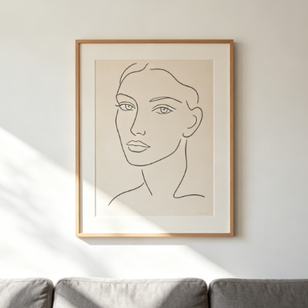 Minimalist Portrait Decorative Painting